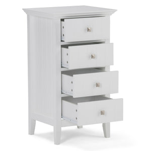 Acadian - 4 Drawer Floor Storage Cabinet - Pure White