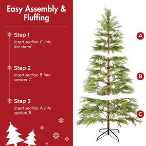 6 Feet Artificial Full Christmas Tree with LED Lights