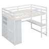 Loft Bed With Built In Wardrobe, Shelves And Drawers