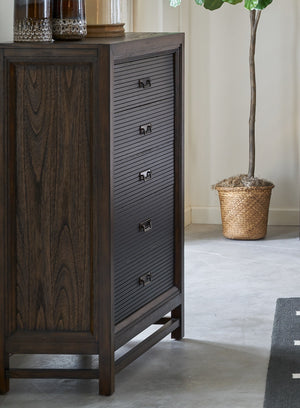 Five-Drawer Chest No Assembly Required Two-Tone Finish