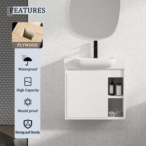 24'' Wall-Mounted Bathroom Vanity