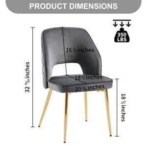 Dining Chairs With Metal Legs And Hollow Back Upholstered Dining Chairs