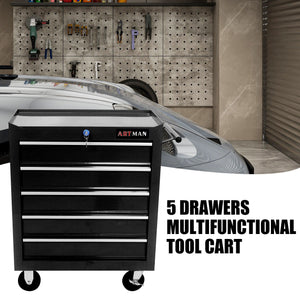 Multifunctional Tool Cart With Wheels And Drawers