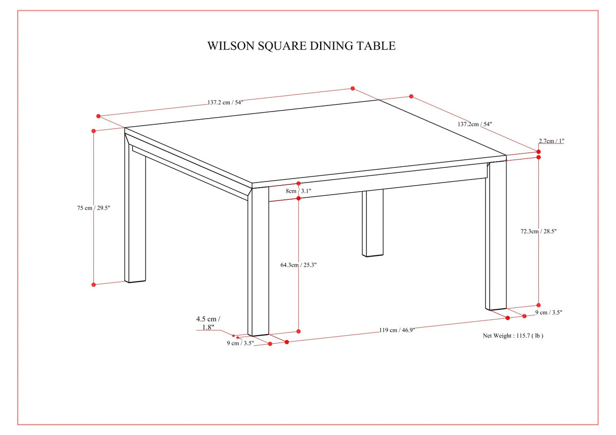 Wilson Square Dining Table