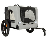 Outdoor Heavy Duty Collapsible Pet Bike Trailer with 16-Inch All-Terrain Wheels