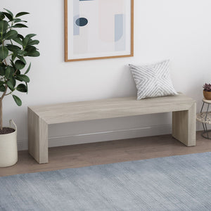 Acacia Wood Dining Bench, Farmhouse Style