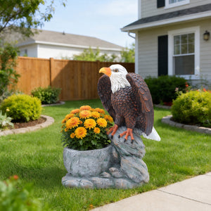 Standing Eagle Statue Garden Planter