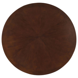 Calloway - Round Game Table With Pedestal Base - Dark Brown