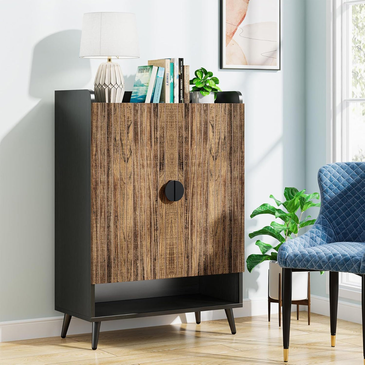 Shoe Cabinet With Doors, 7 Tier Storage Organizer