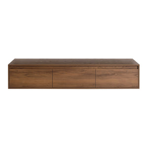 Modern Minimalist Bathroom Cabinet with Soft-Close Drawers and Floating Mounting Design