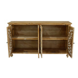 Accent Cabinet With 4 Doors Farmhouse Sideboard Buffet Cabinet