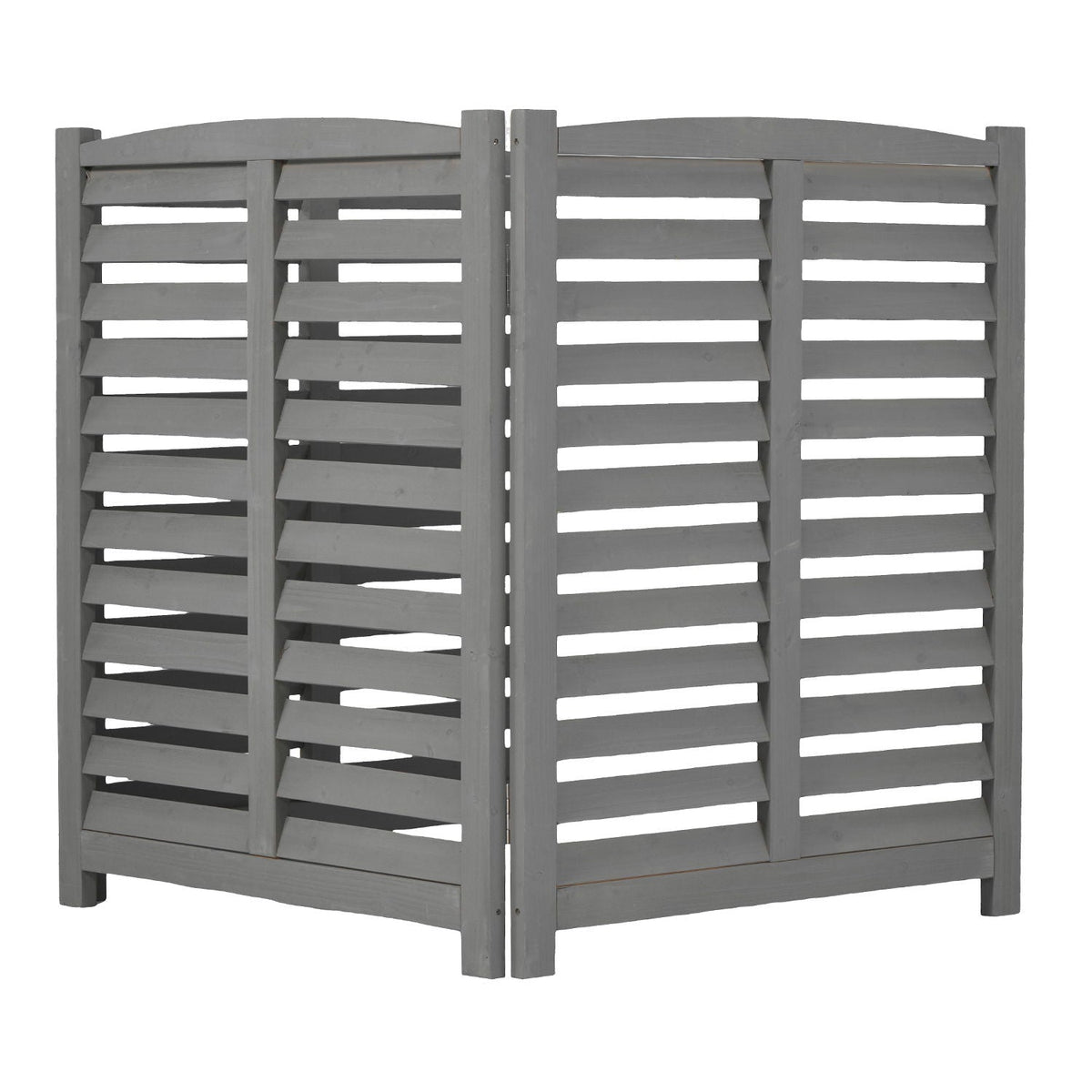 3 Panel Outdoor Wooden Air Conditioner Fence