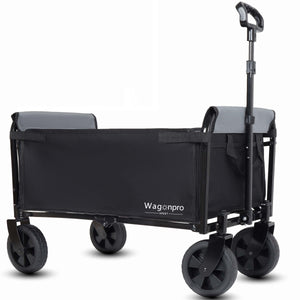 All-in-One Convertible Folding 4-Wheel Trolley with Bench Seat