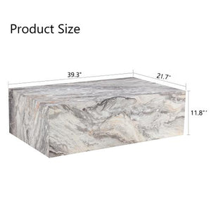 Elegant Grey Stone Pattern Coffee Table