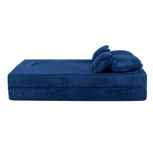 Queen Size Foldable Sofa Bed Chenille Futon Couch
