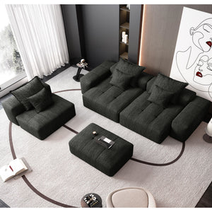 Modern Oversized Modular Sectional Sofa with Pillows - Multiple Colors