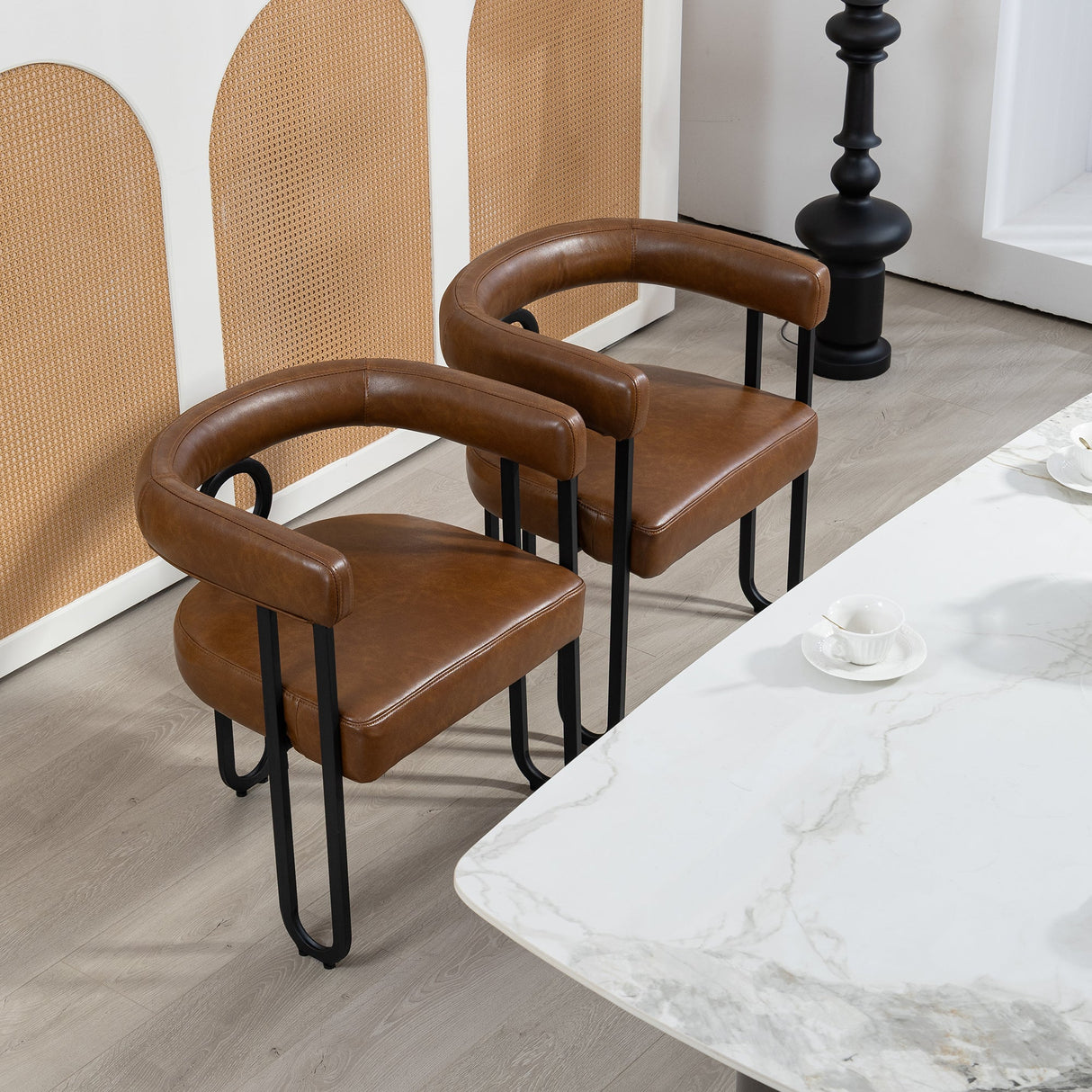 House hold contemporary designed upholstered accent/dining chair/barrel side chairs set of 2