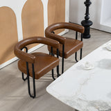 House hold contemporary designed upholstered accent/dining chair/barrel side chairs set of 2