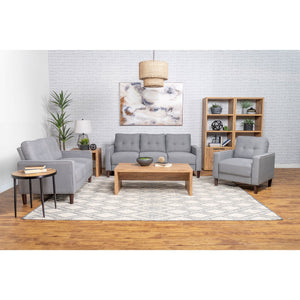 Harvey - Upholstered Tufted Accent Chair - Gray