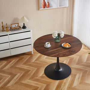 Mid-Century Tulip Dining Table With Round Top