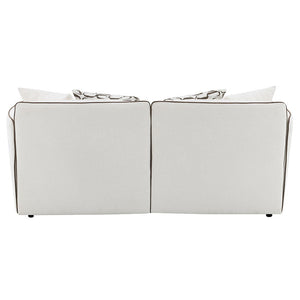 Yolanda - Loveseat With 4 Pillows - Beige Chenille