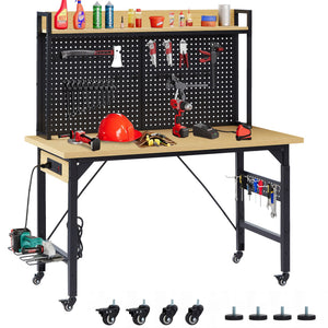 48" Adjustable Workbench with Pegboard