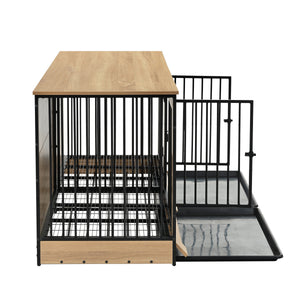 Dog Crate Furniture with Two Combined Rooms