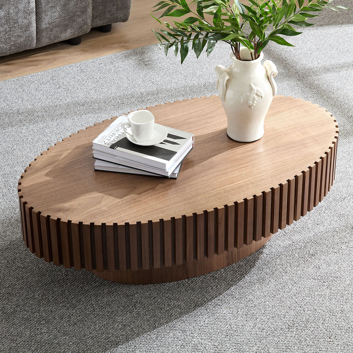 Modern Handcraft Drum Coffee Table