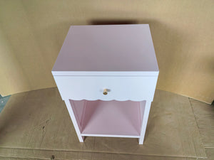 Modern Nightstand with Drawer and Open Shelf