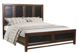 Queen Size Panel Bed Two-Tone Finish