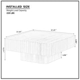 31.5 Inch Modern Handcraft Drum Coffee Table Walnut