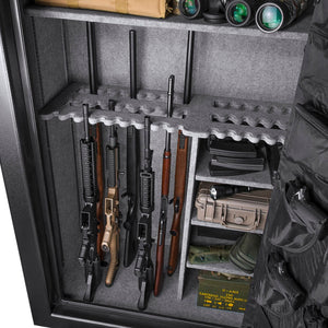 Tall Fireproof Protection Safe Vault with Solid Steel Construction - Black