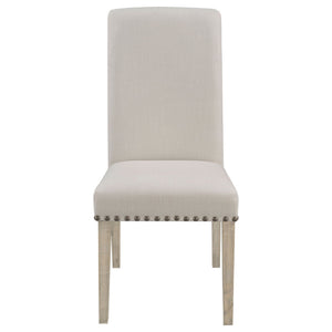 Salem Fabric Upholstered Dining Side Chair Beige (Set of 2)