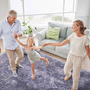 Maval Anthracite Washable Area Rug 6x9