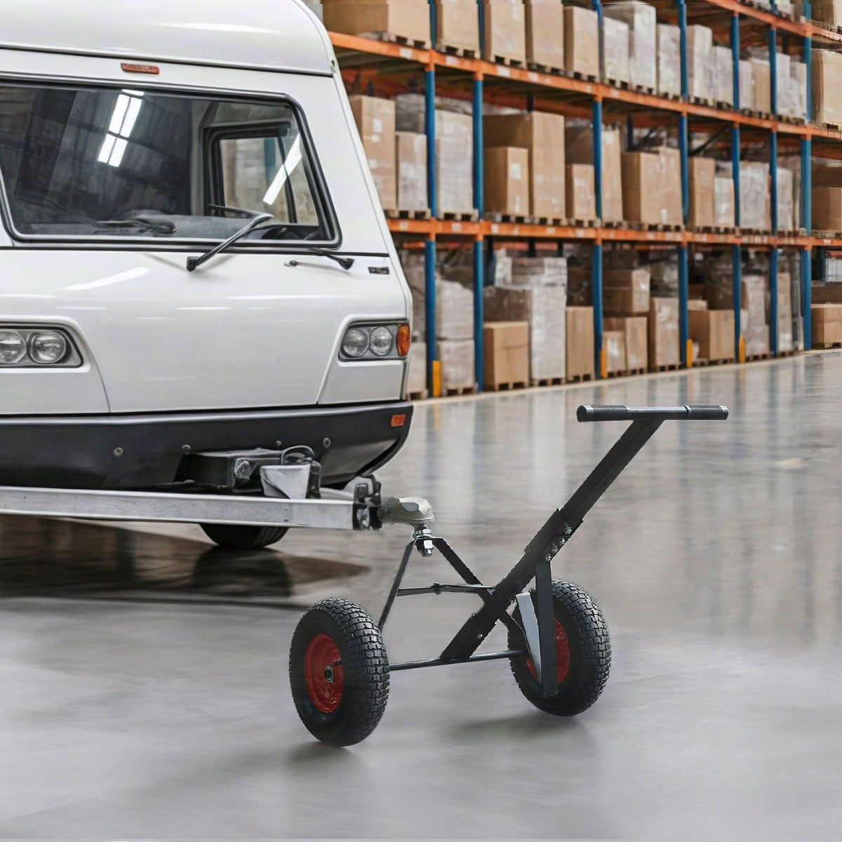 Heavy Duty Trailer Dolly With 2" Ball 1000 Lb Capacity For Easy Mobility - Black