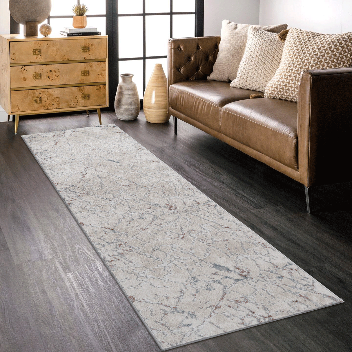 NAAR MARFI Collection Contemporary Non-Shedding and Stain Resistant Area Rug