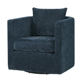 Sutton Light Grey Performance Fabric Swivel Barrel Chair