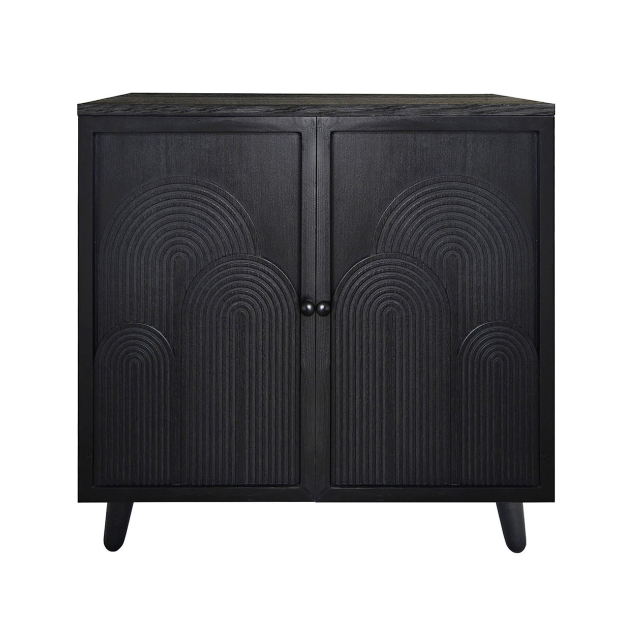 2 Door Accent Cabinet Storage Cabinet With Adjustable Shelf - Black