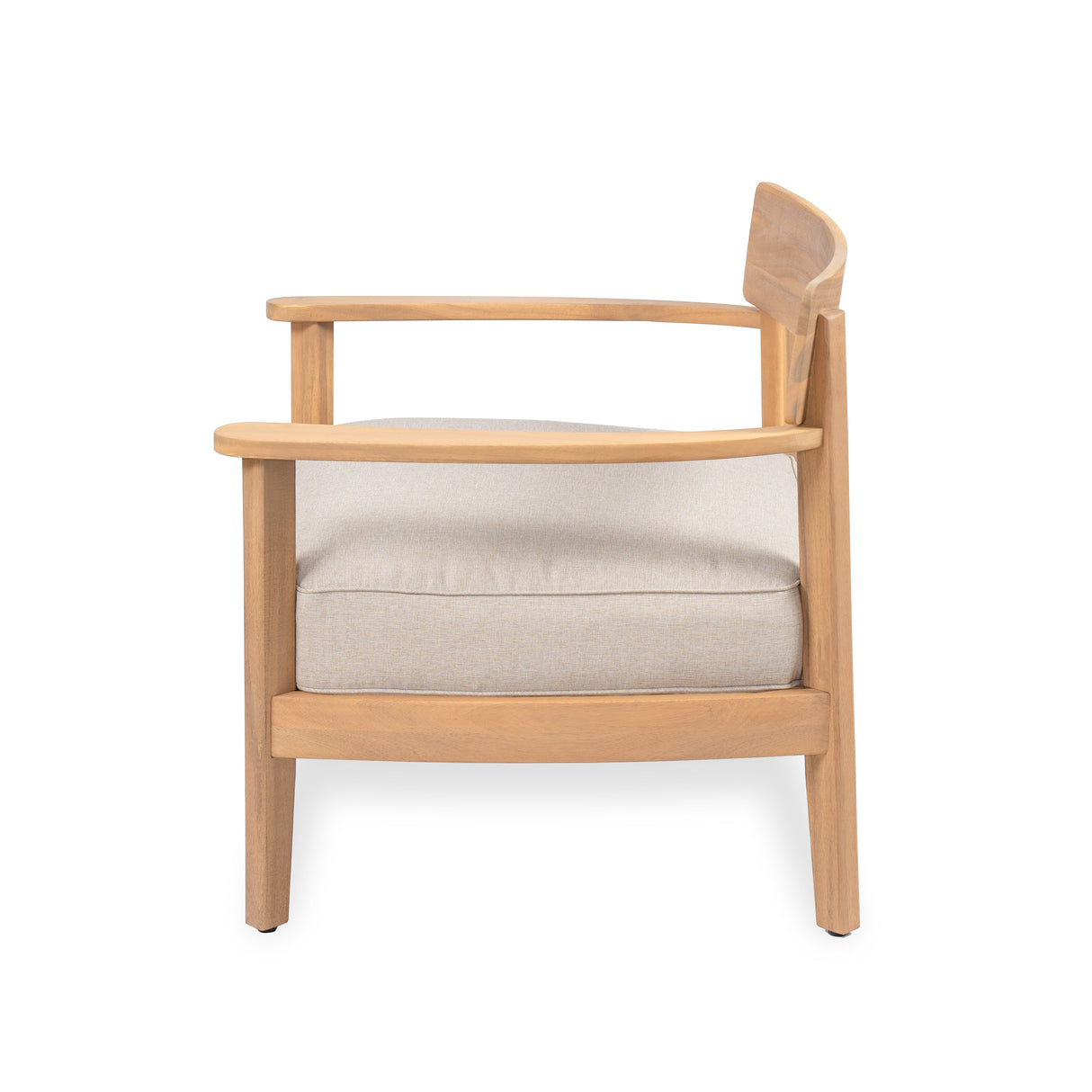 Mallorca Acacia Wood Club Chair with Seat Cushion