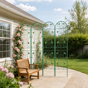4 Pack Metal Garden Trellis 86.7'' x 19.7'' Rustproof Trellis for Climbing Plants