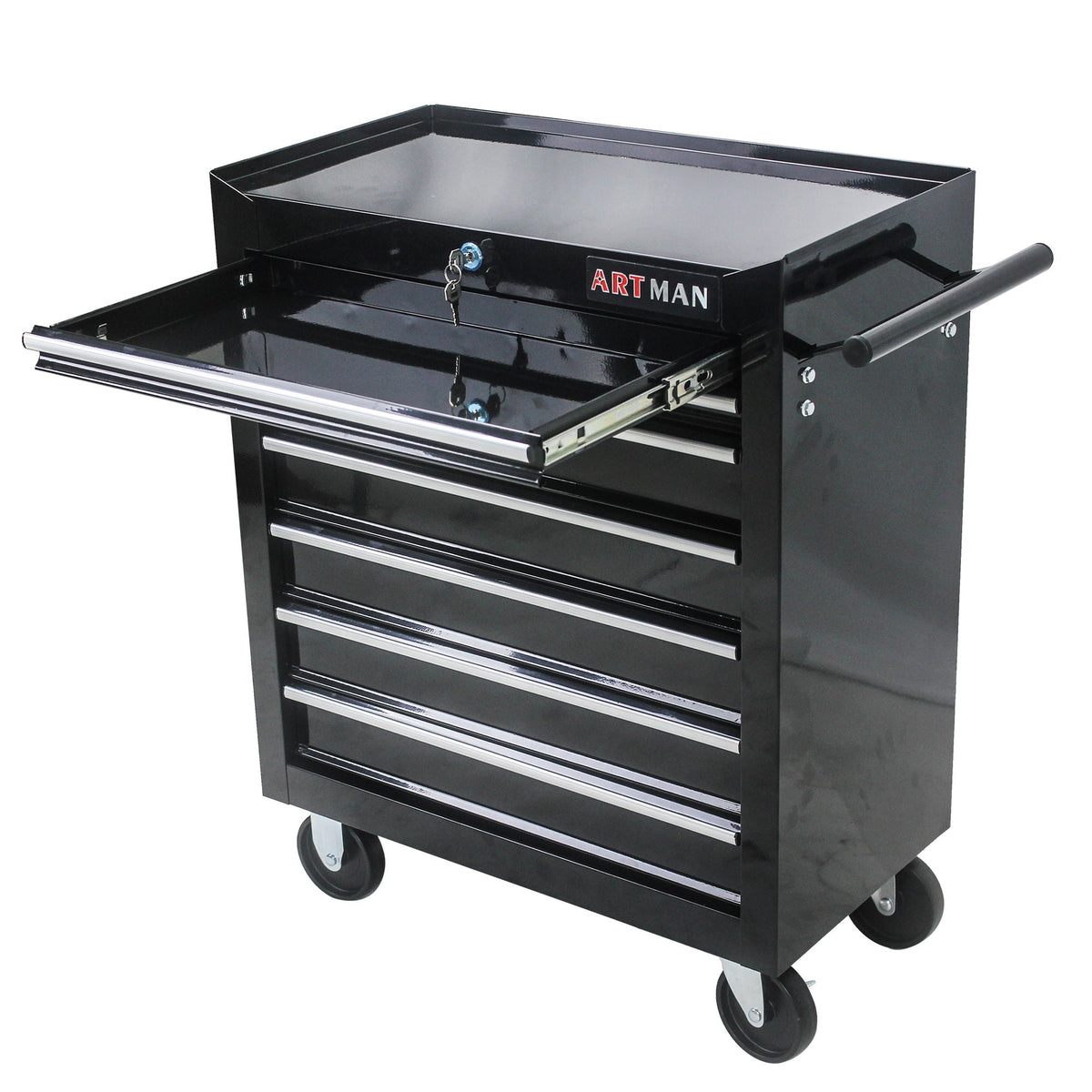 Multifunctional Tool Cart With Wheels And Drawers