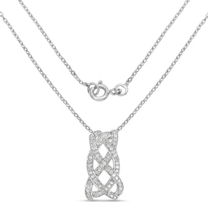 0.54 Carat Genuine White Diamond .925 Sterling Silver Pendant