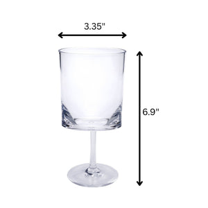 Leadingware Oval Halo Plastic Wine Glasses (Set of 4)