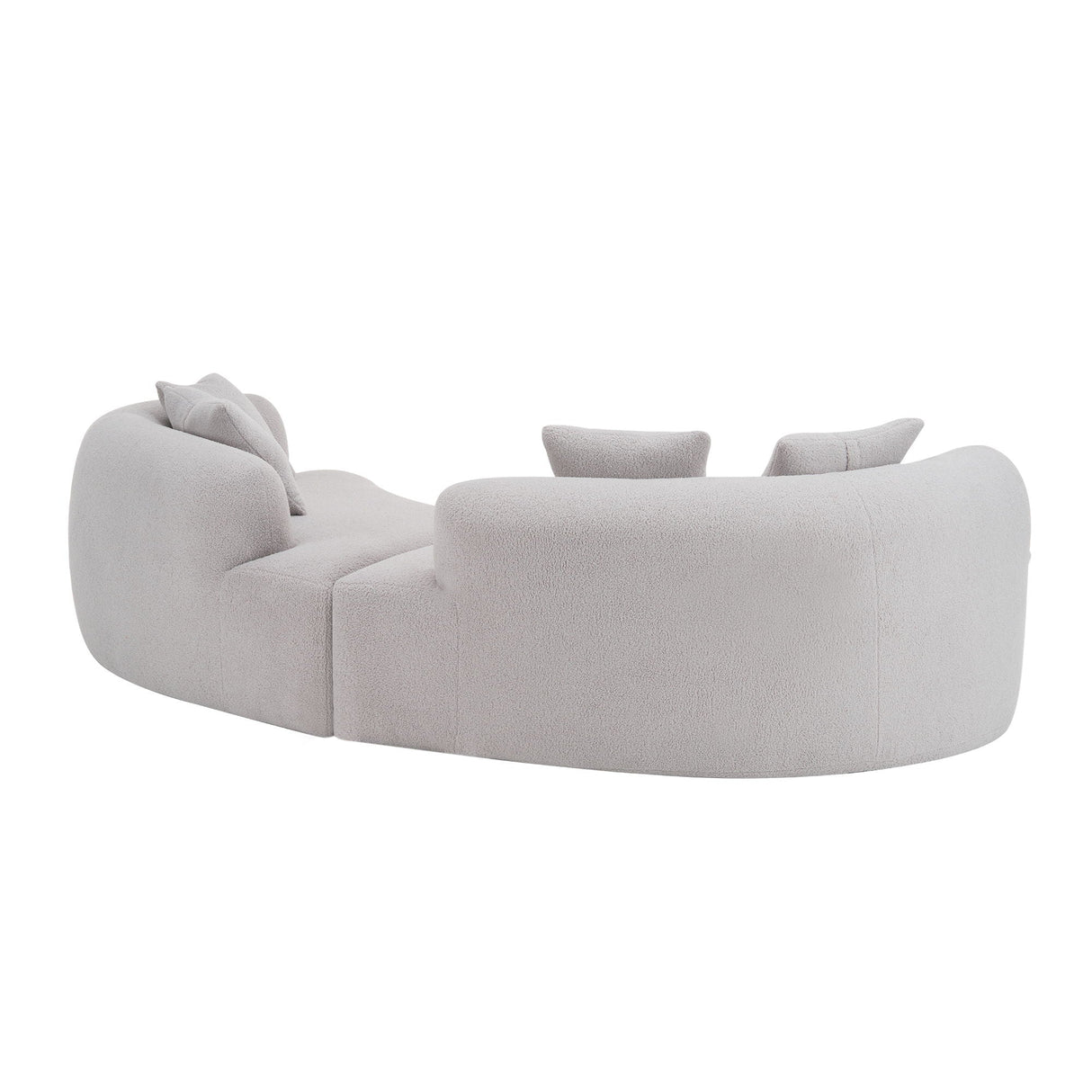 Curved 4 Seater Full Compression Sponge Sofa