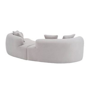 Curved 4 Seater Full Compression Sponge Sofa