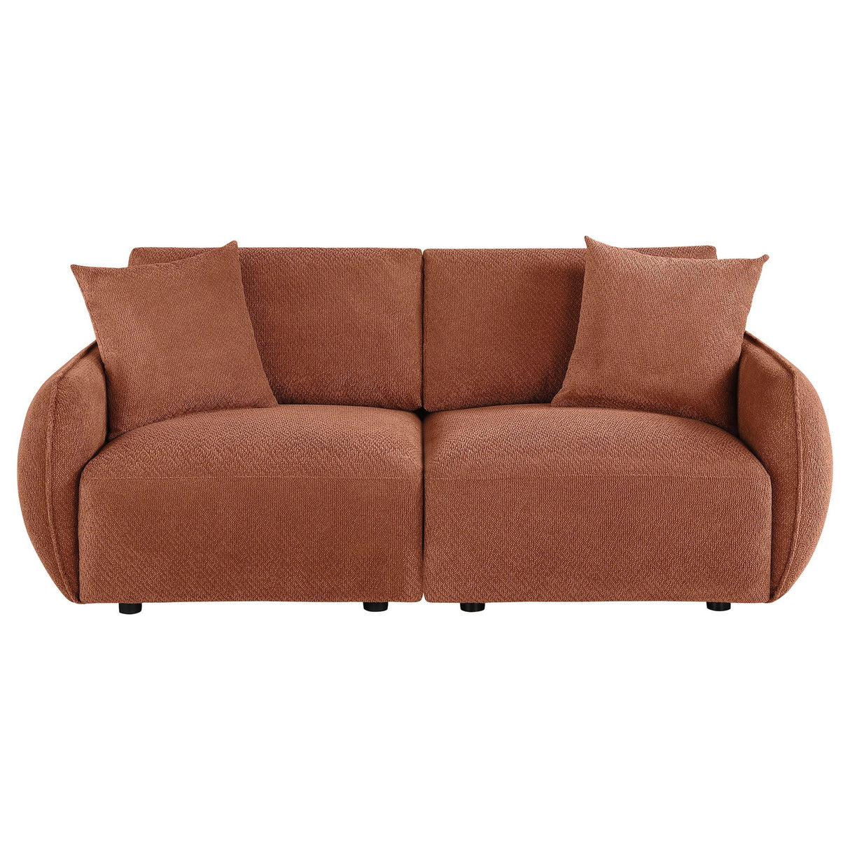 Elysia Chenille Upholstered Modular Lounge Loveseat Coral