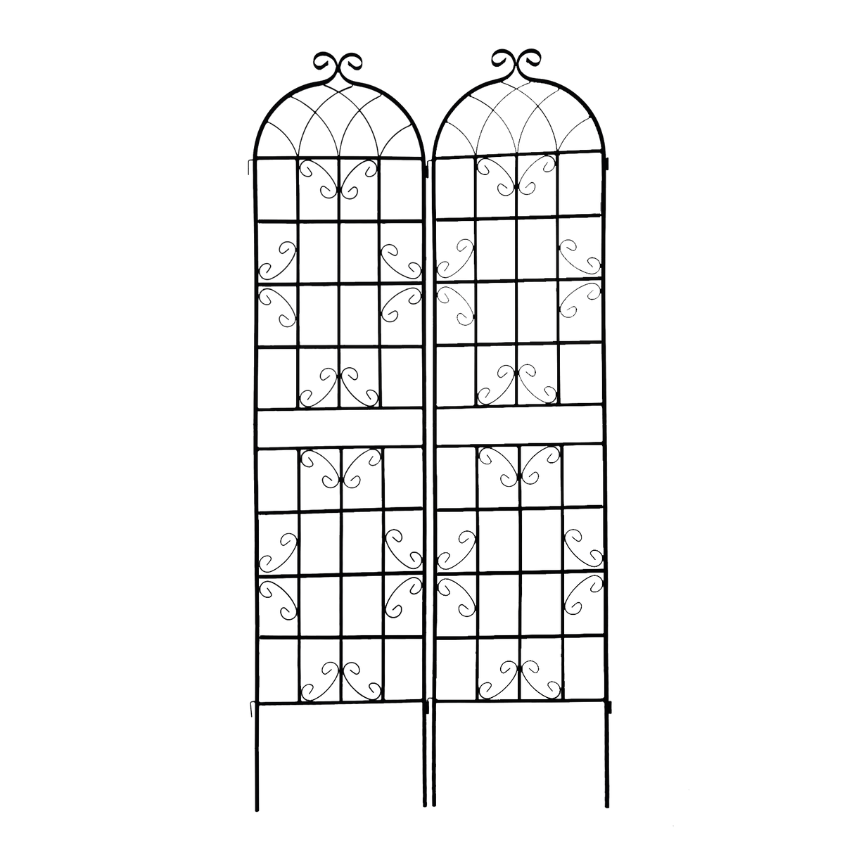 Metal Garden Trellis 4 Pack Rustproof Climbing Plant Supports