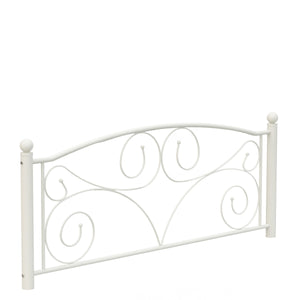 Full Size Unique Flower Sturdy System Metal Bed Frame with Headboard