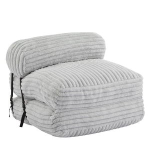 Latina Indoor Foldable Bean Bag Lounge Chair - Light Gray