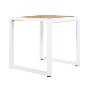 Outdoor Side Table with Teak Wood Top